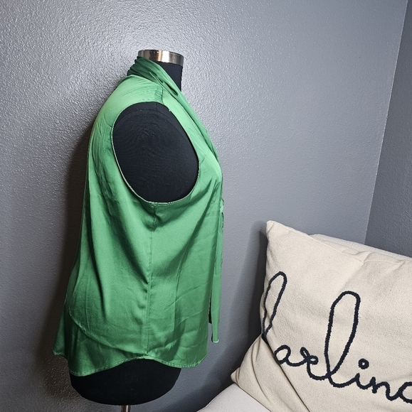 NWT Bar III emerald green swoop neck blouse size XXL - Picture 2 of 5